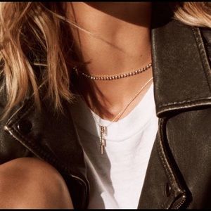 Gold Tone Crystal Choker Necklace